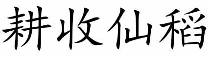 耕收仙稻